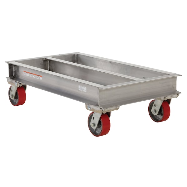 Aluminum Channel Dolly 24Wx36x6H In. 900 lb Capacity